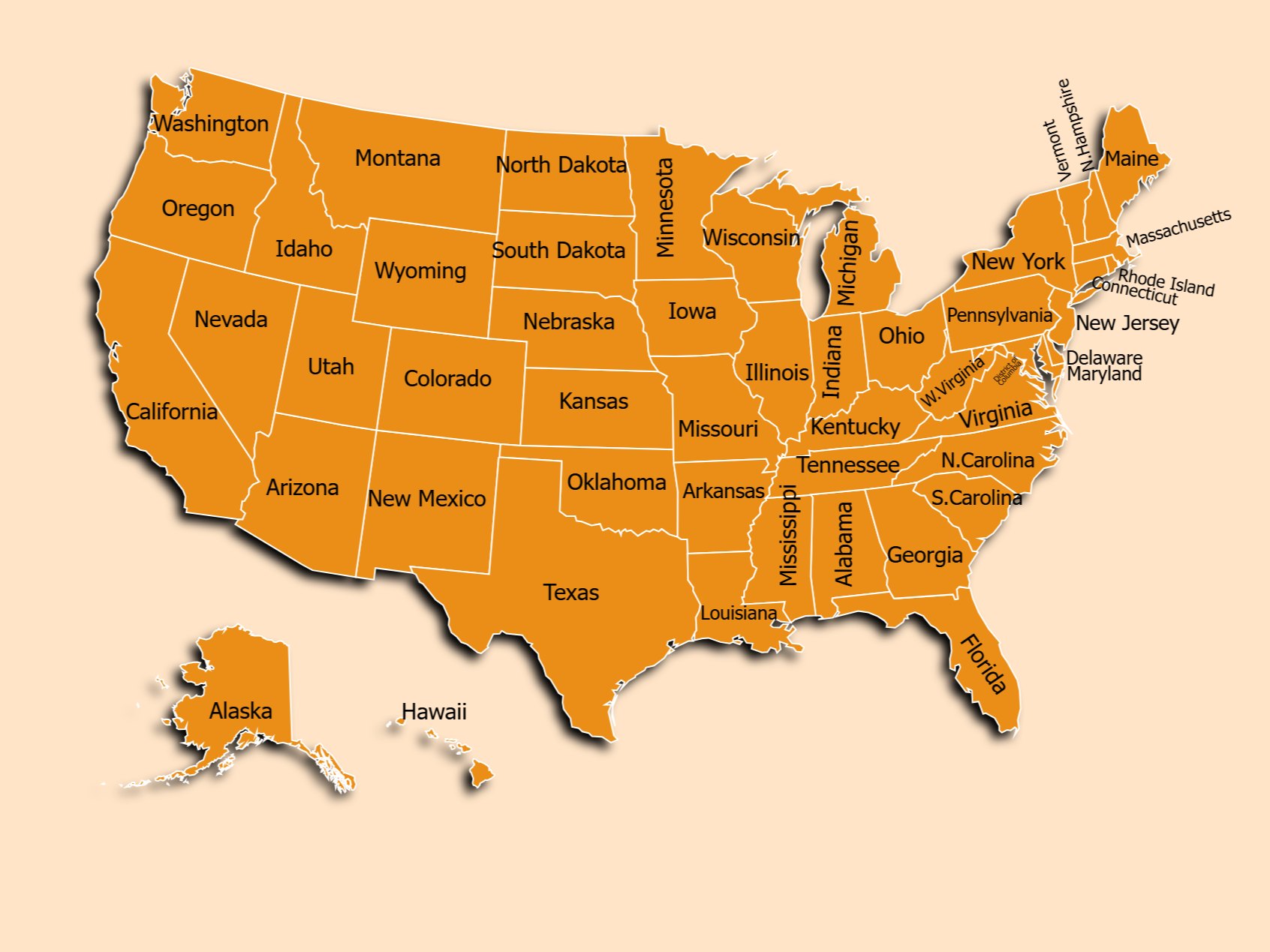United States of America Map Chart 1